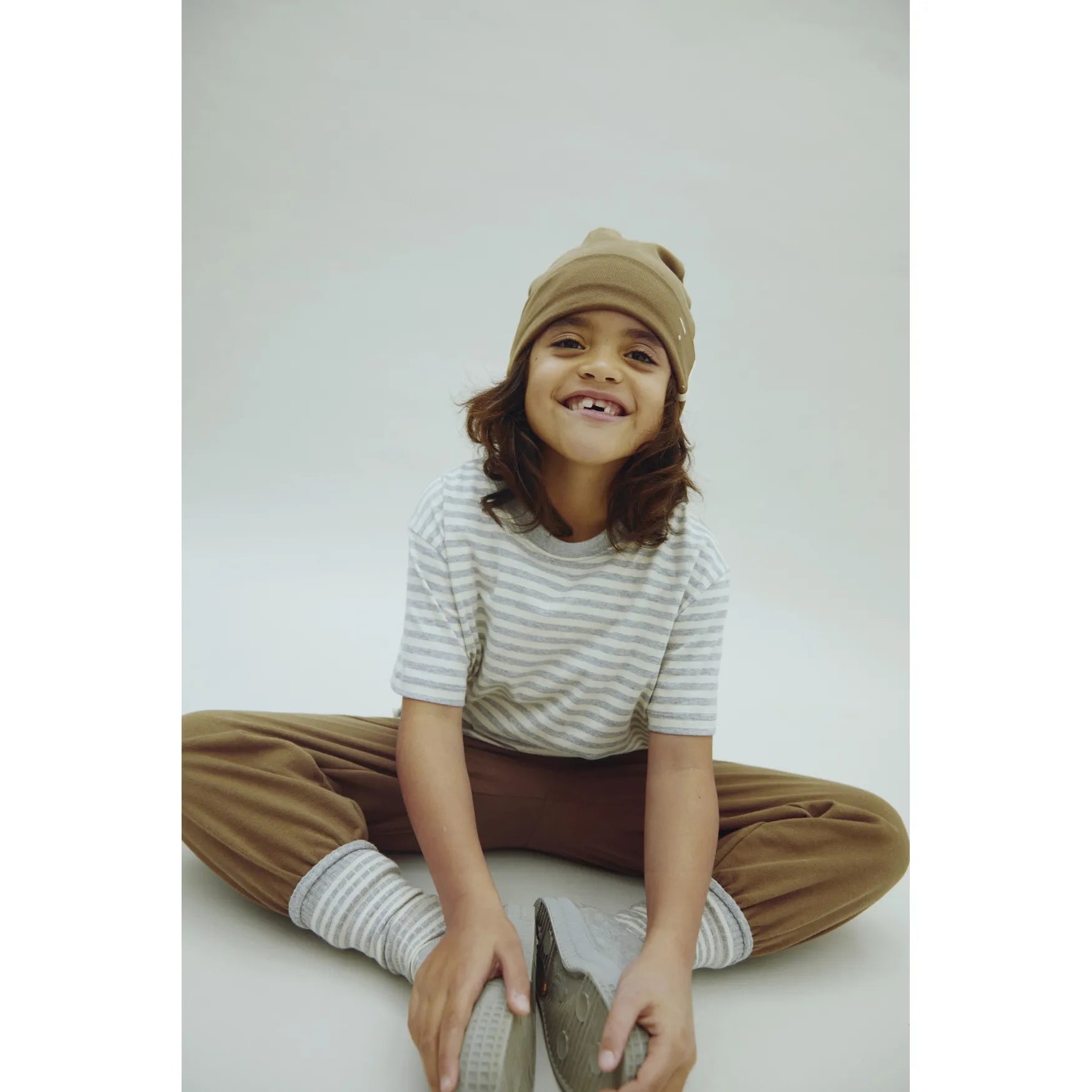 Gray Label - T-Shirt "Crewneck Tee GOTS" | gray melange - cream