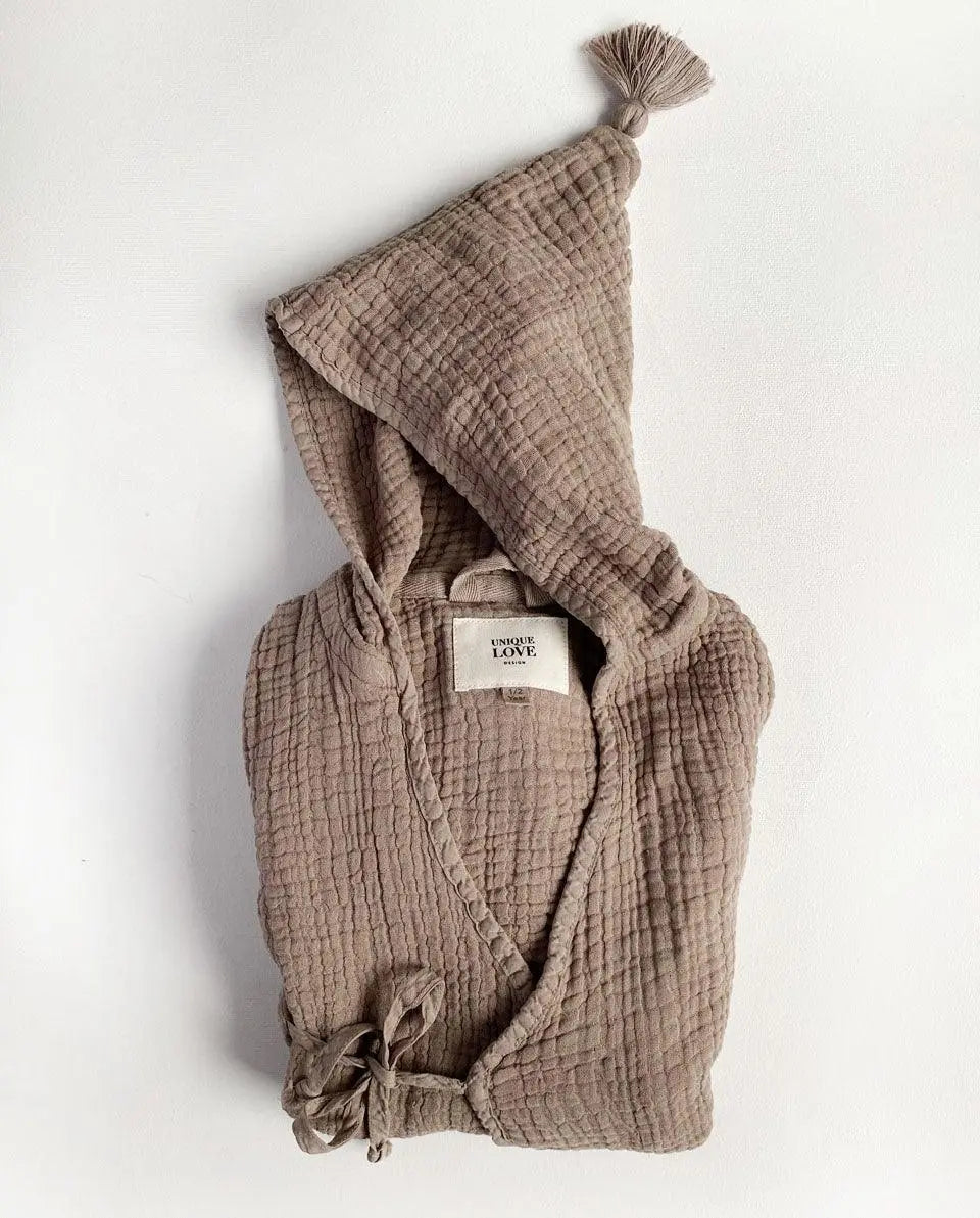Unique Love - Musselin Bademantel | oak brown Unique Love