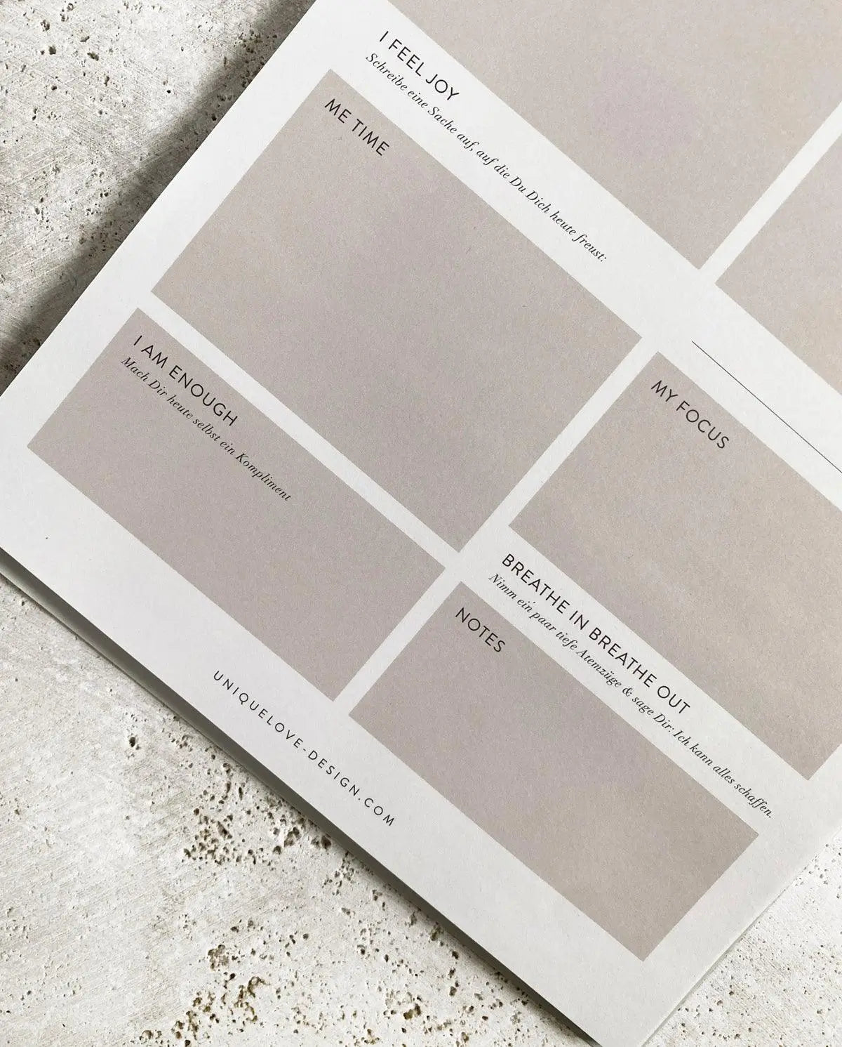 Unique Love - Tagesplaner "Daily Planner" Unique Love