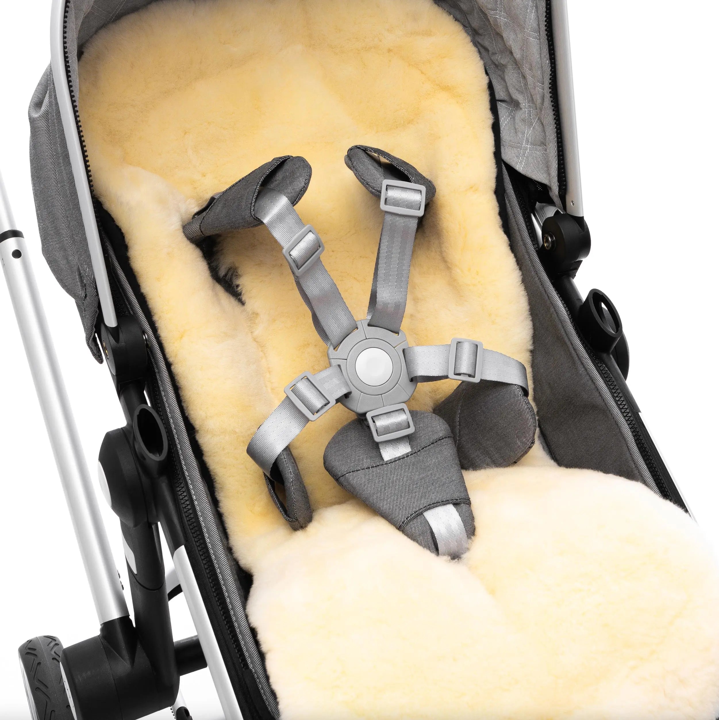 Werner Christ - Lammfelleinlage für Kinderwagen "STAR" | natur Werner Christ