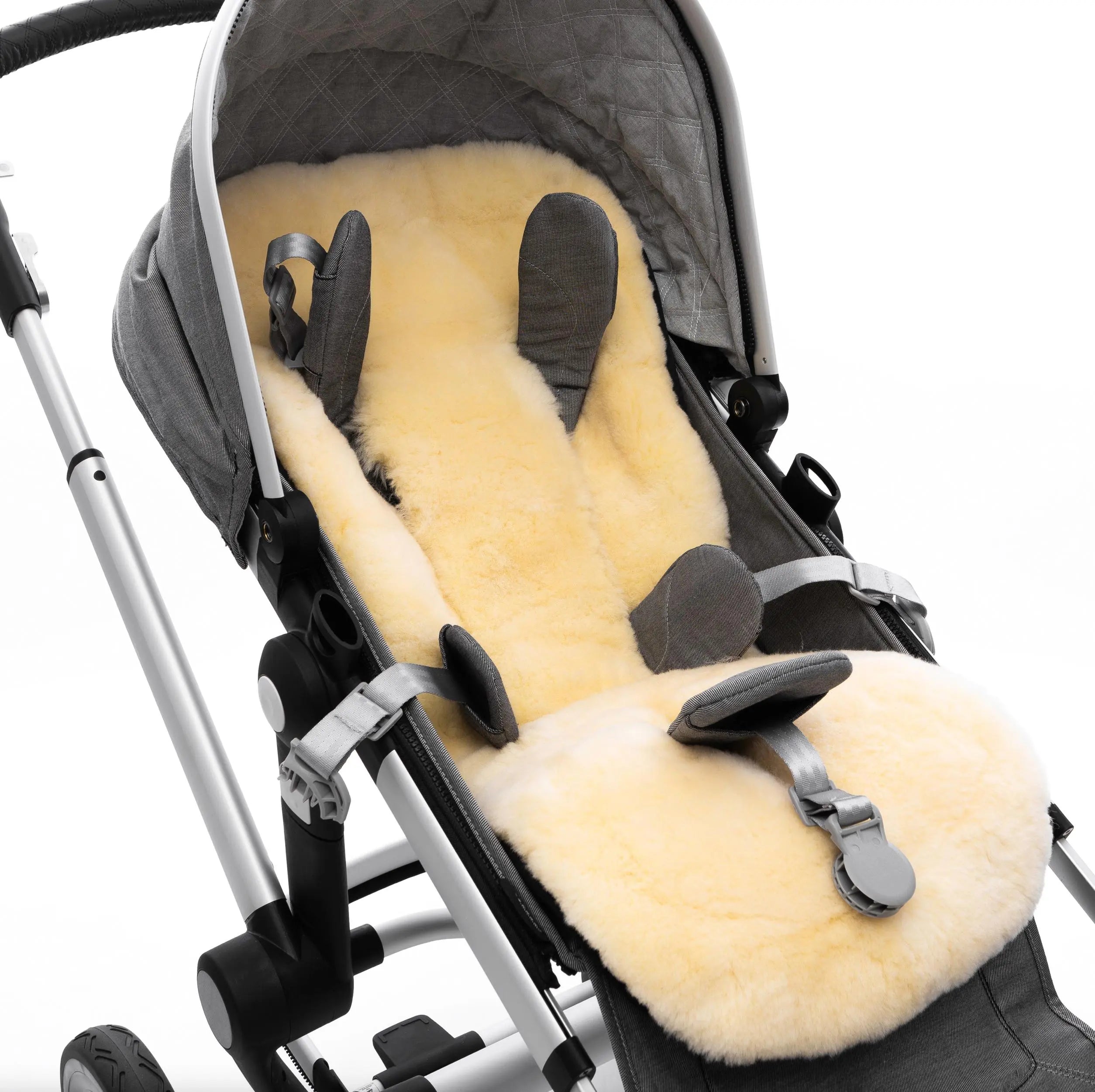 Werner Christ - Lammfelleinlage für Kinderwagen "STAR" | natur Werner Christ