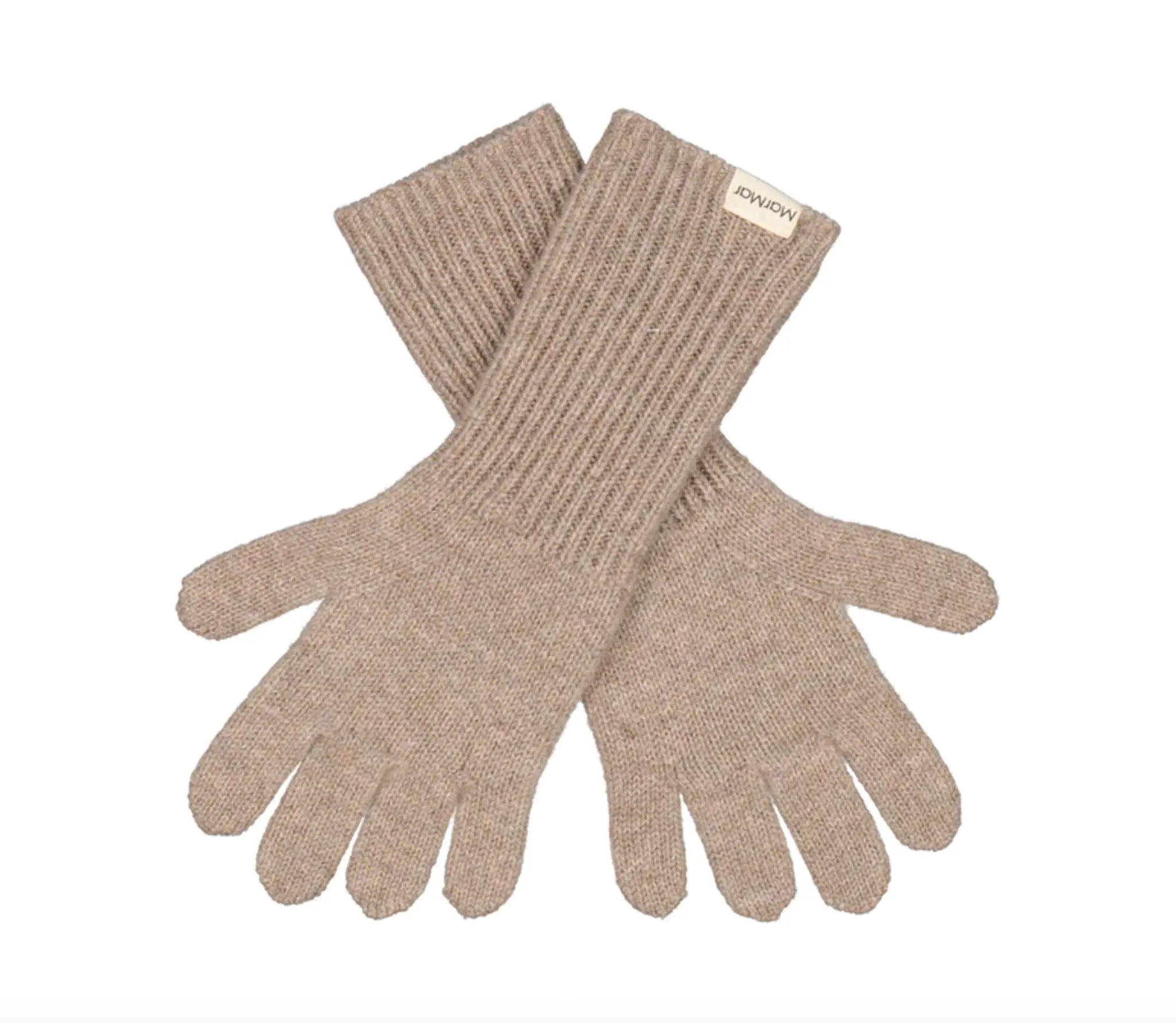 MarMar Copenhagen - Handschuhe Kaschmir "Aske Long" Kind | linseed melange / braun MarMar Copenhagen
