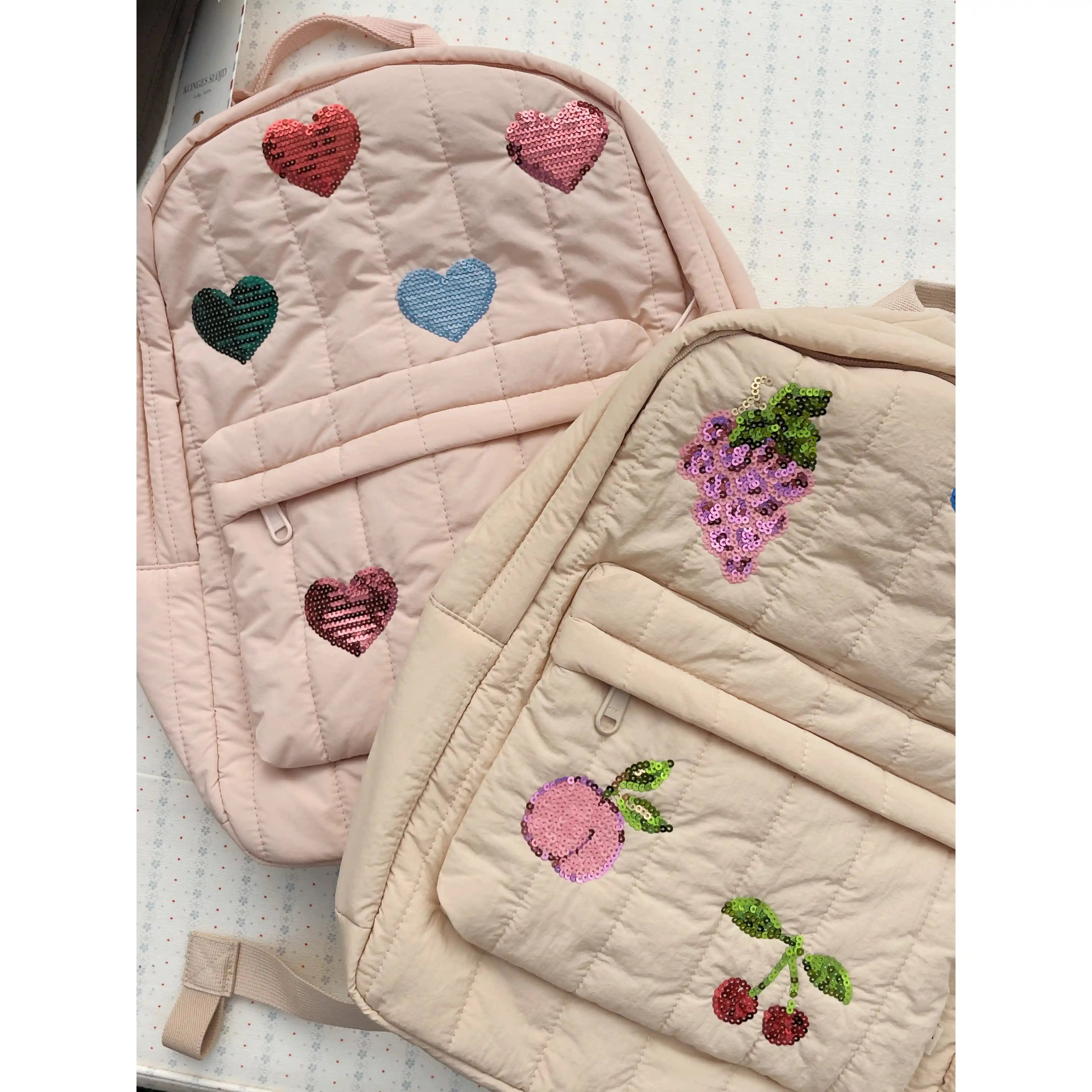 Konges Sløjd - Rucksack "JUNO QUILTED SEQUIN BACKPACK MIDI" | cameo rose