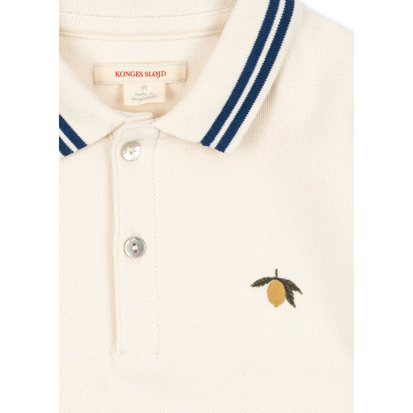 Konges Sløjd - Polo Shirt "FLORIAN POLO SHIRT GOTS" | antique white