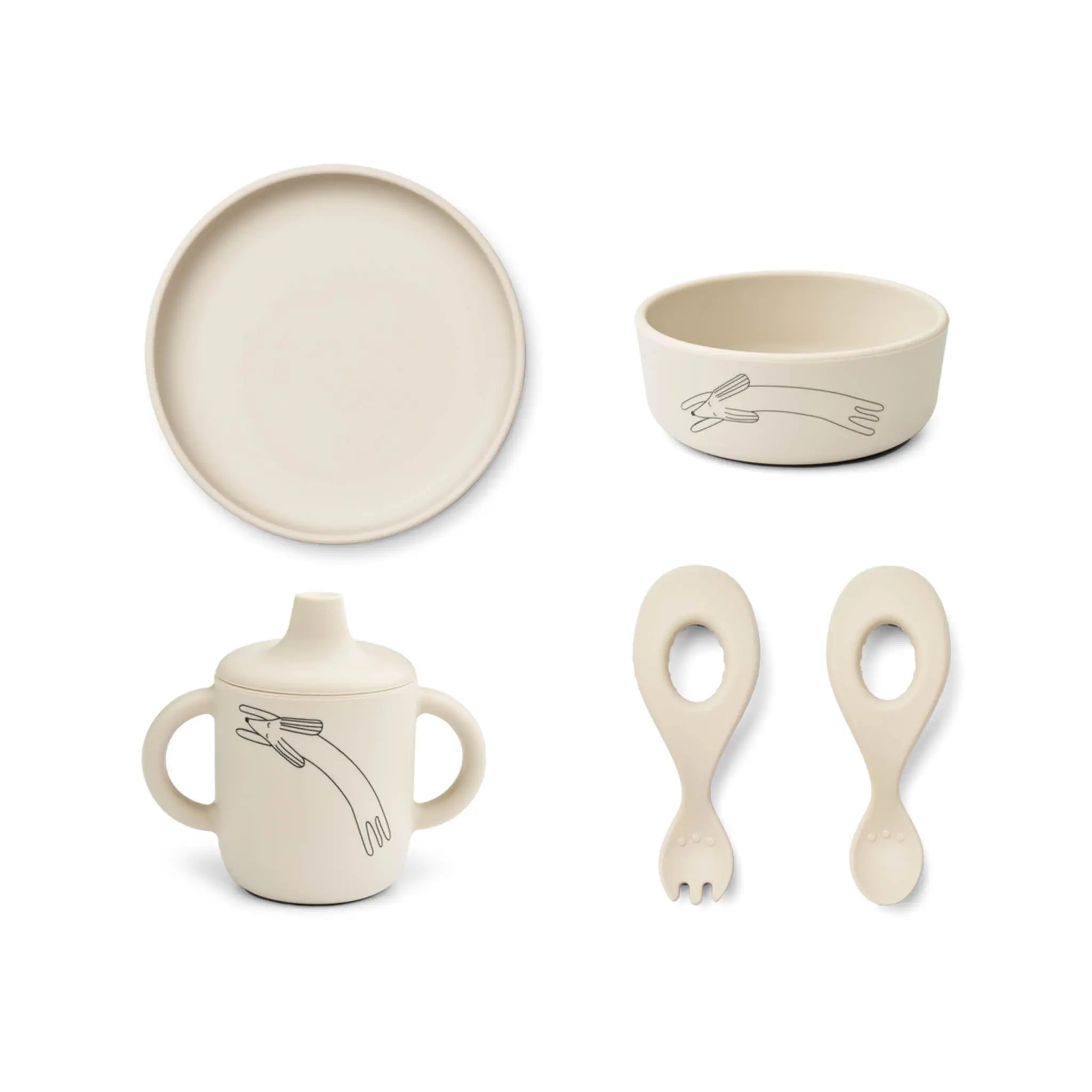 Liewood - Tischset "Ryle Printed Tableware Set" | dog / sandy Liewood