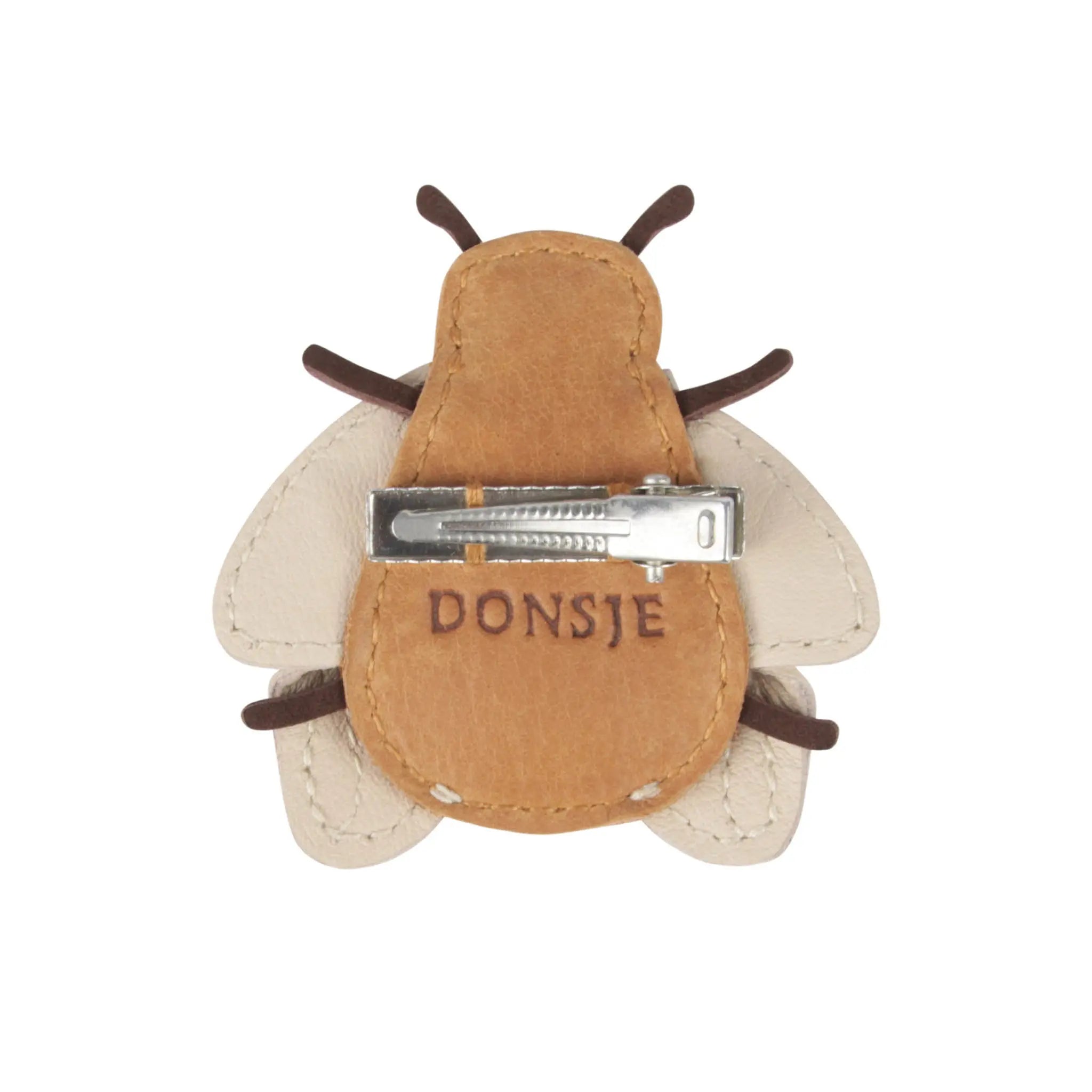 Donsje - Clip "Zaza Sky Hairclip Bee" | camel classic leather - Leja Concept Store