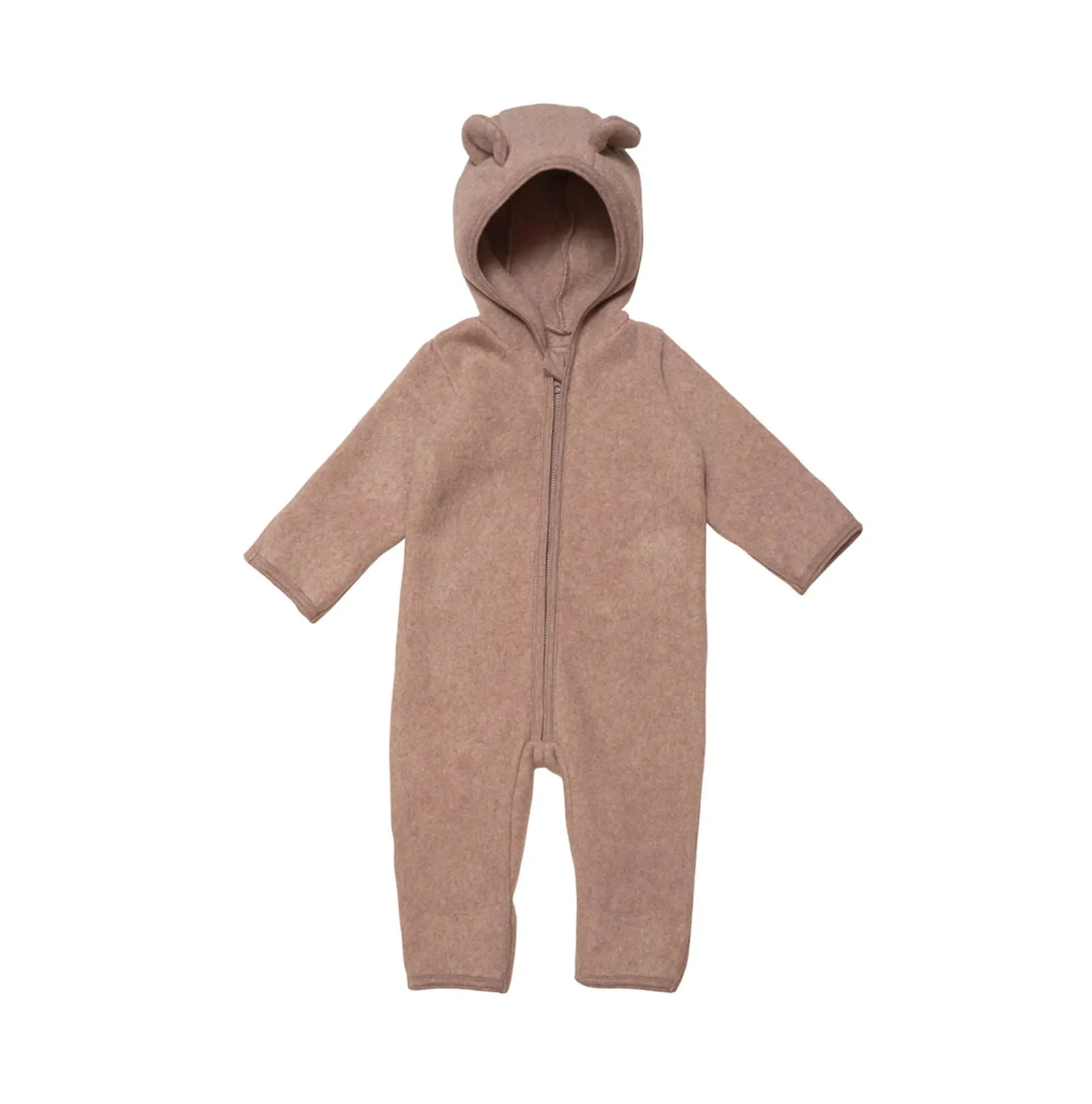 Huttelihut - Overall mit Ohren "Mushi Cotton Fleece" | ash rose - Leja Concept Store