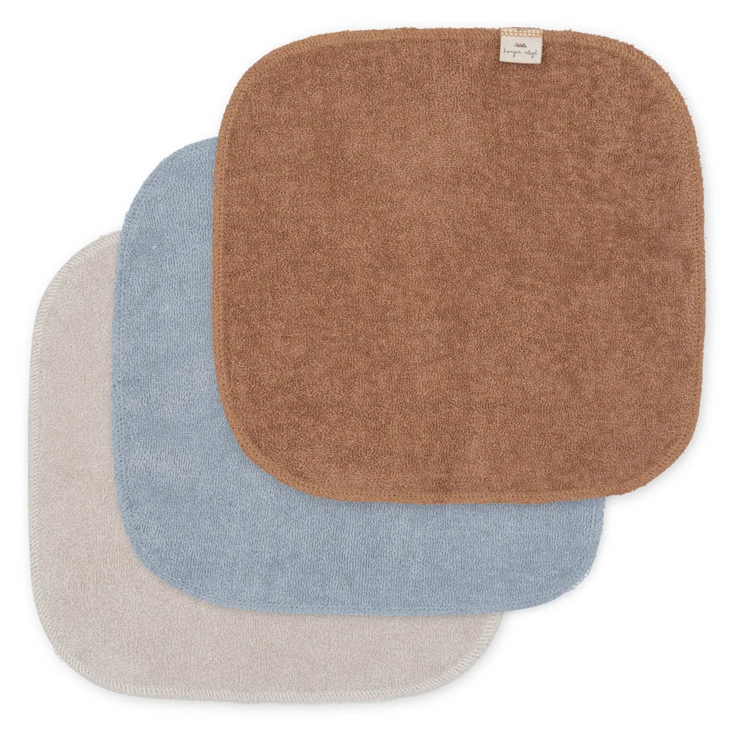 Konges Sløjd - Frotte-Waschtücher "Terry" 3er Pack | Thunder - Leja Concept Store