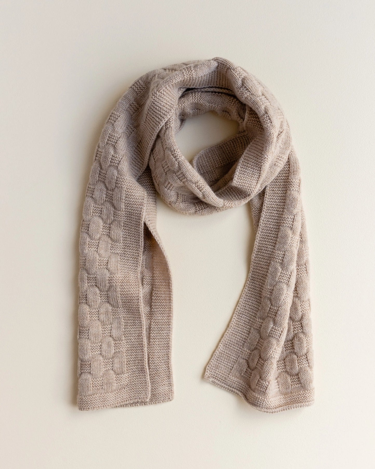 Hvid - Schal "Fiona" | sand - Leja Concept Store