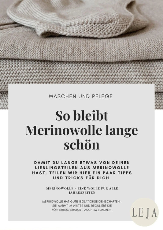 Lieblingsstücke aus 100% Merinowolle richtig pflegen und waschen