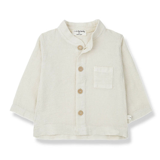 1 + in the Family - Long Sleeve Shirt "Maurizio" | ivory 1+ in the family