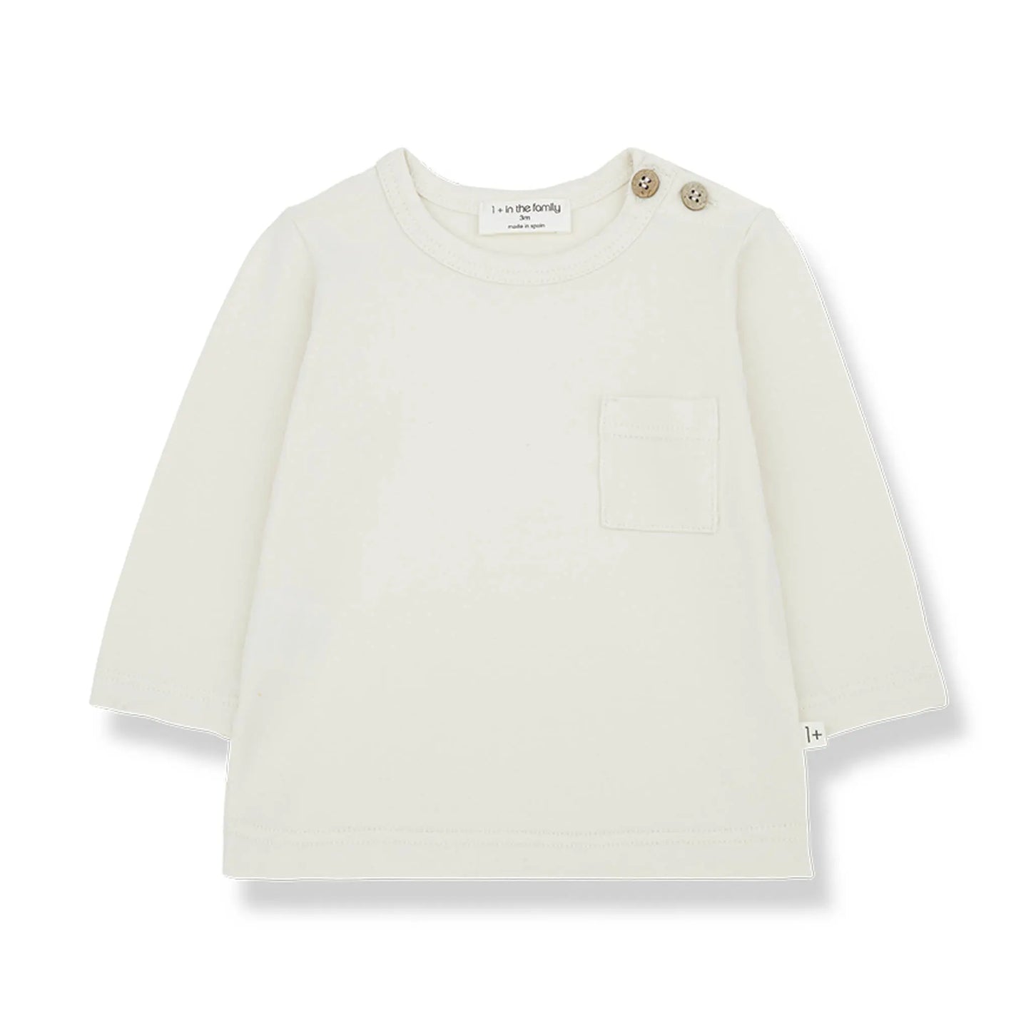 1 + in the Family - Long Sleeve T-Shirt "Oriol" | ivory 1+ in the family