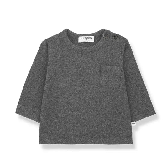 1 + in the Family - Longsleeve "ORIOL" | grey 1+ in the family