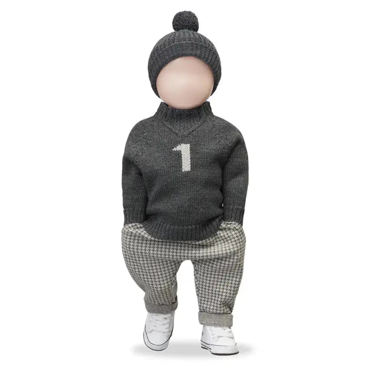 1 + in the Family - Pullover "LEO" | grey 1+ in the family