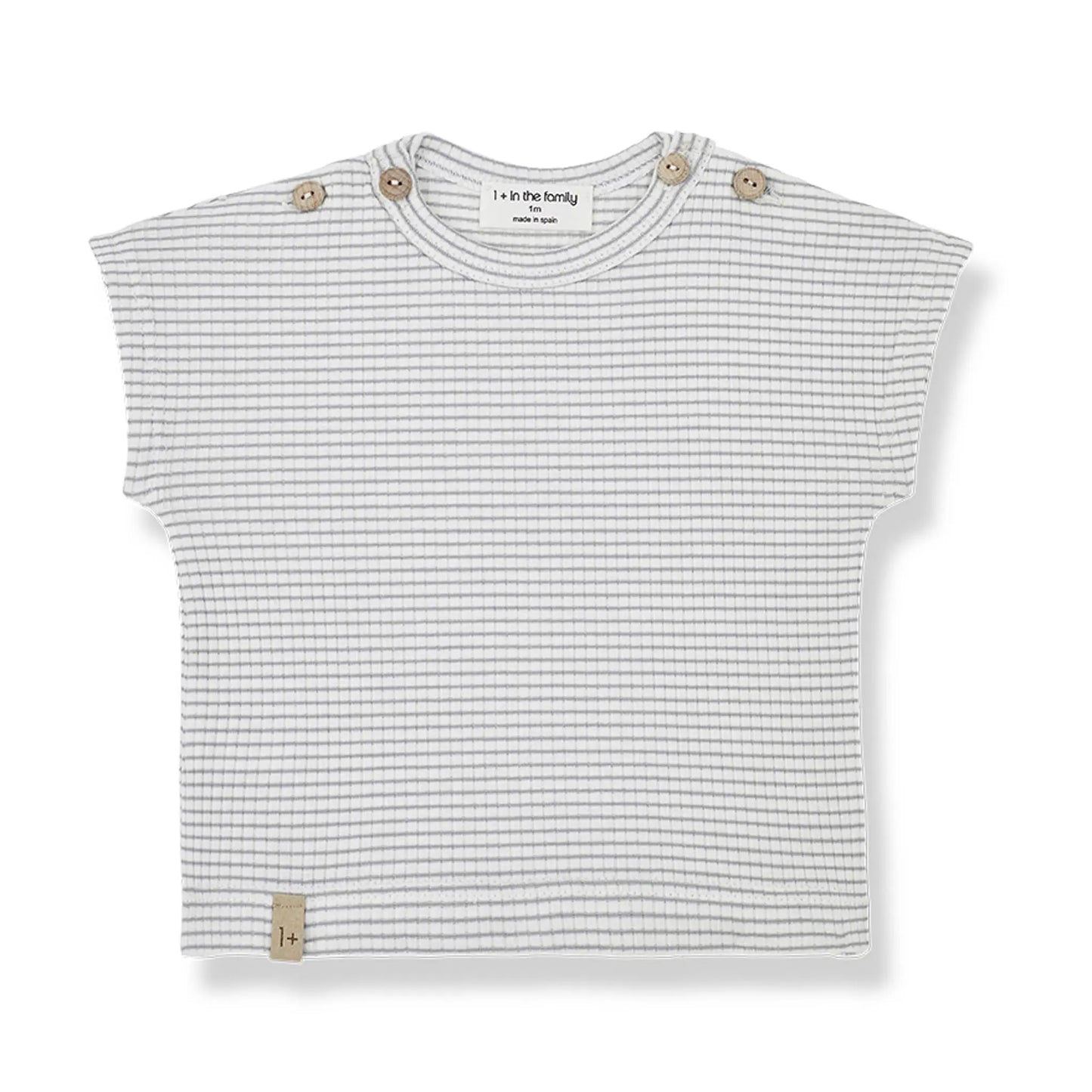 1 + in the Family - S.Sleeve T-Shirt "Jad" | smoky-ivory 1+ in the family