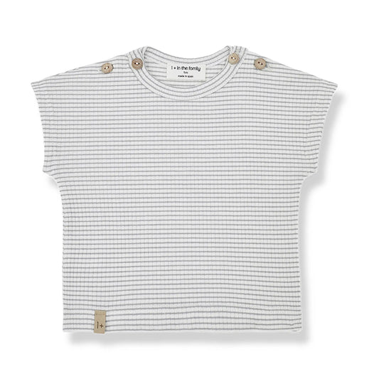 1 + in the Family - S.Sleeve T-Shirt "Jad" | smoky-ivory 1+ in the family