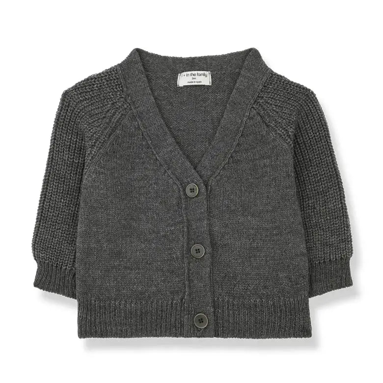 1 + in the Family - Strickjacke "MARC" | grey 1+ in the family