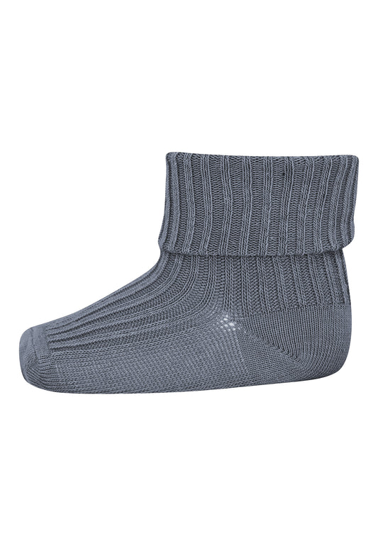 mp Denmark - Socken "Wool Rib Baby Socks" | stone blue - Leja Concept Store