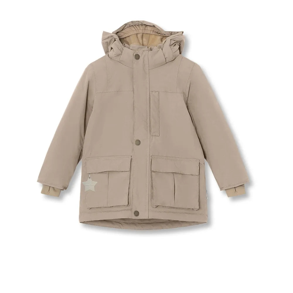Mini A Ture - Winterjacke mit Fleecefutter "MATKASTORIO fleece lined winter jacket" | Savannah tan