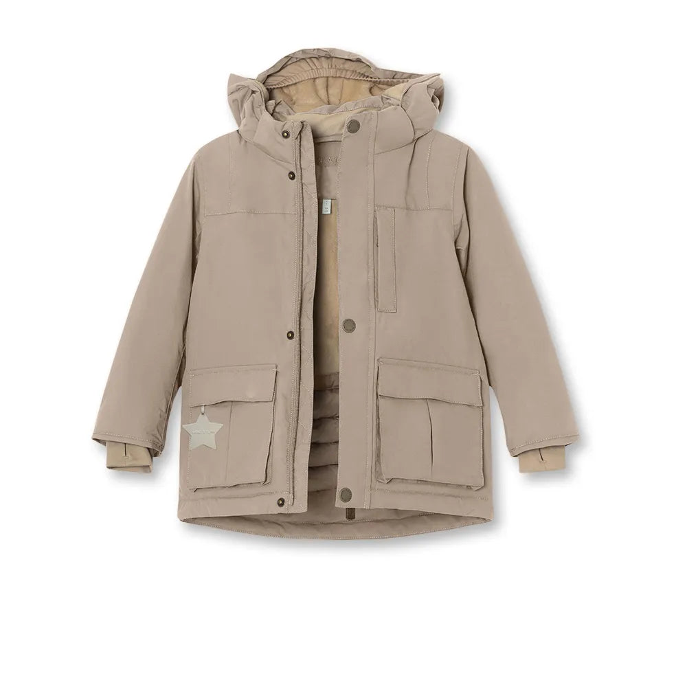 Mini A Ture - Winterjacke mit Fleecefutter "MATKASTORIO fleece lined winter jacket" | Savannah tan