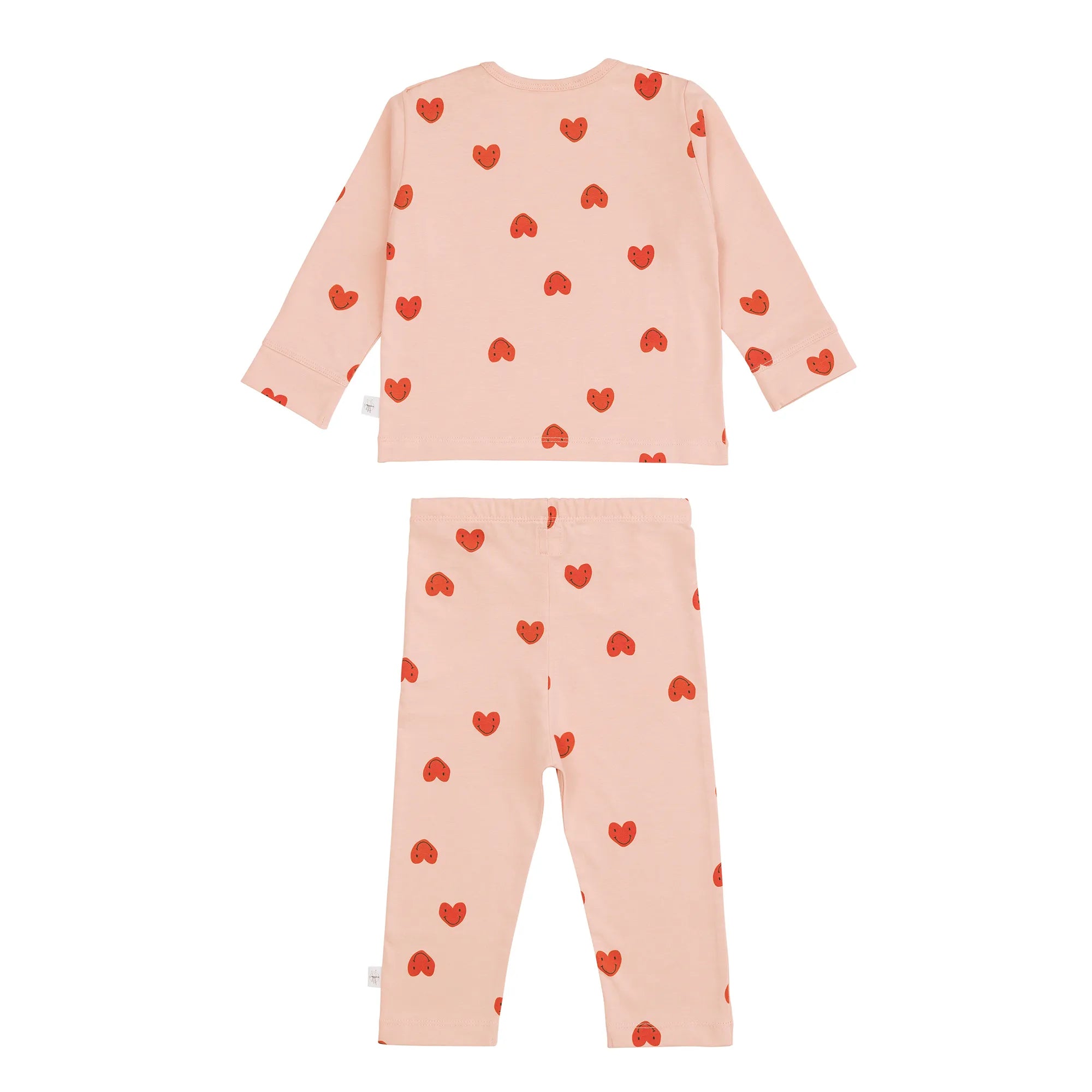 Lässig - Kinder Pyjama Lang | Herzen / Rosa