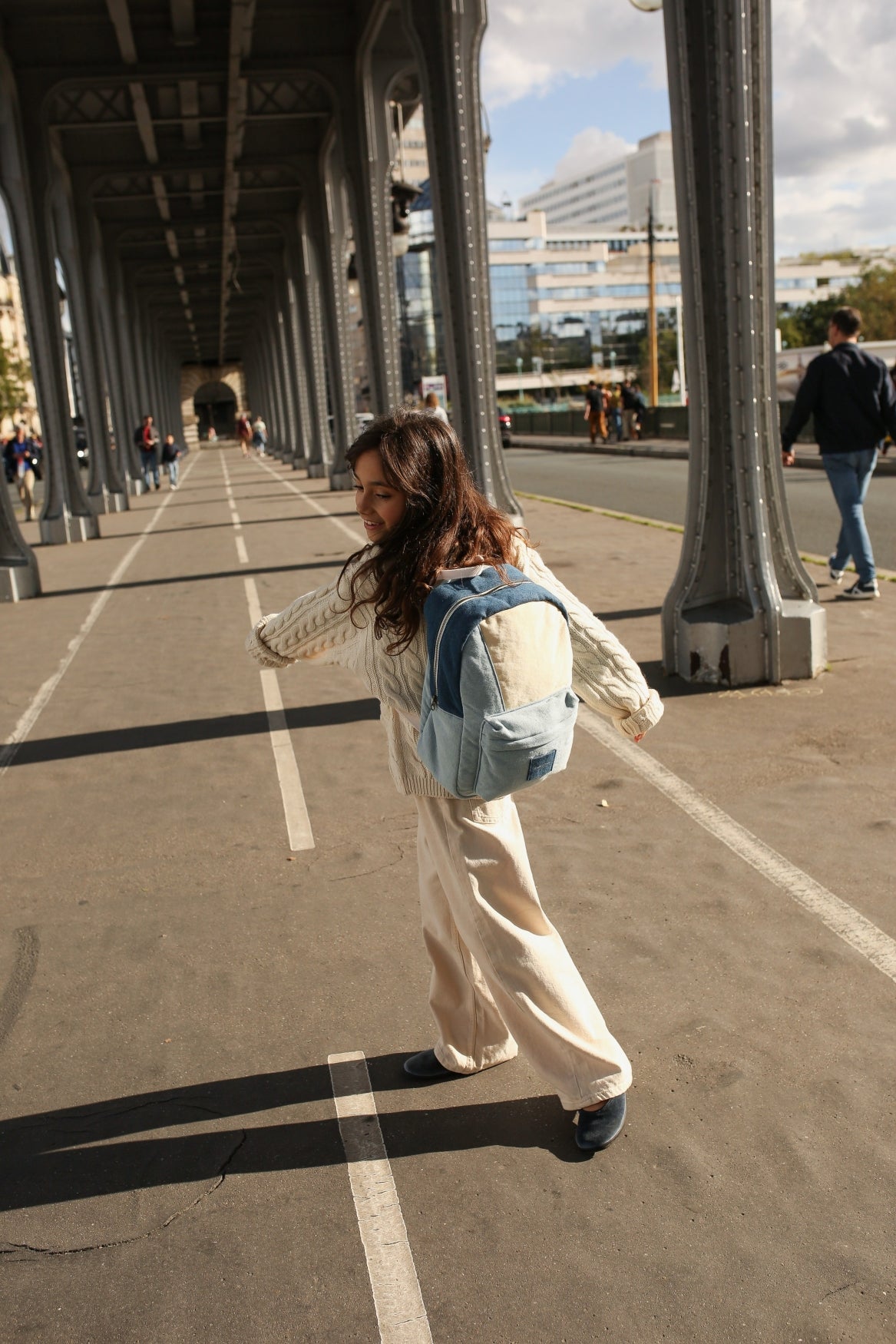 Studio Noos - Rucksack "Patchwork Midi Backpack" | denim