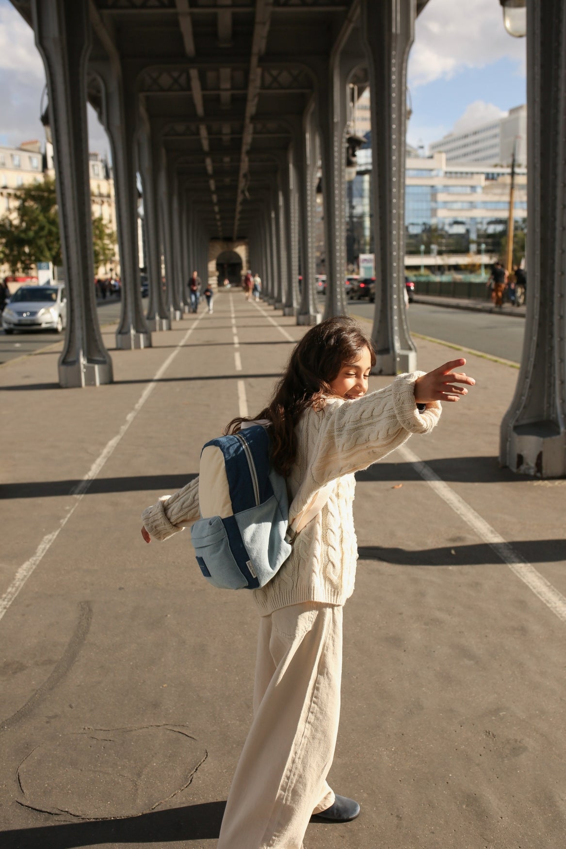 Studio Noos - Rucksack "Patchwork Midi Backpack" | denim