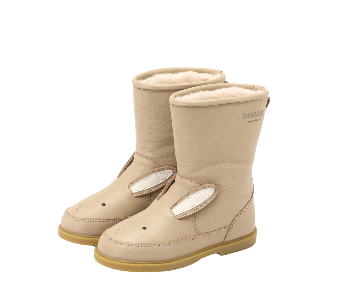 Donsje - Stiefel "Wadudu Classic Boots Bunny" | taupe leather