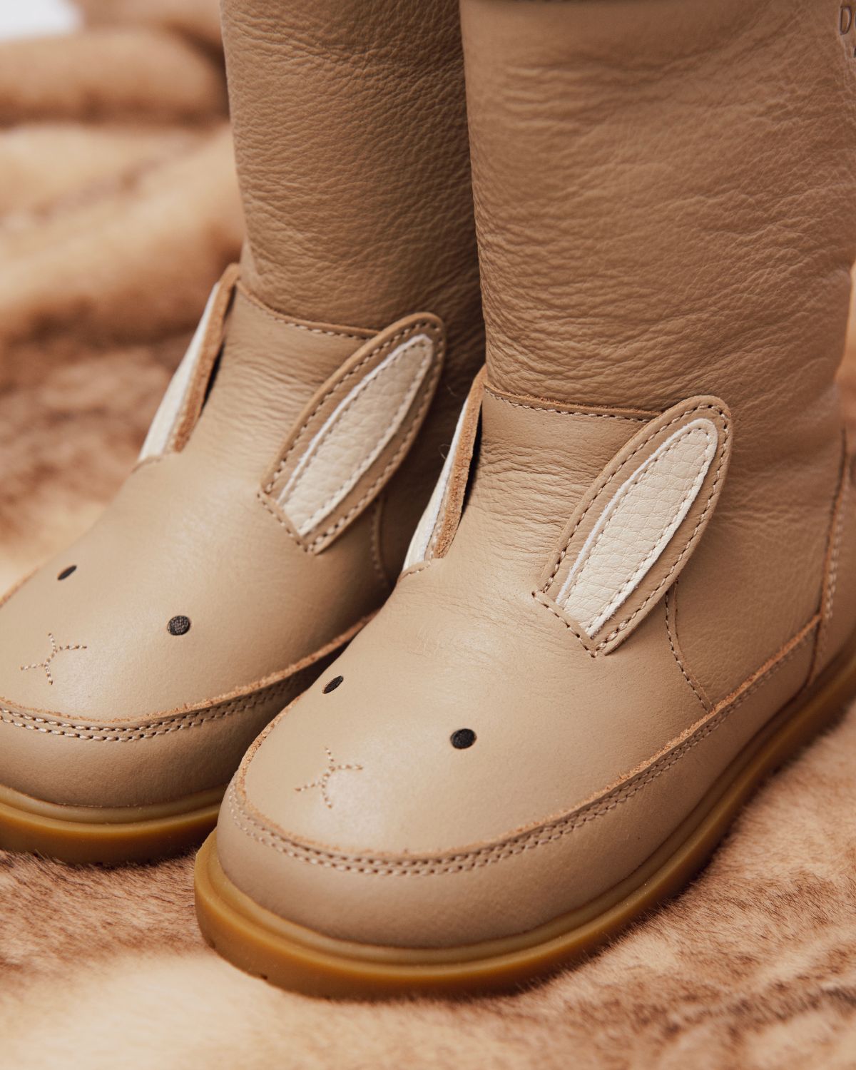 Donsje - Stiefel "Wadudu Classic Boots Bunny" | taupe leather