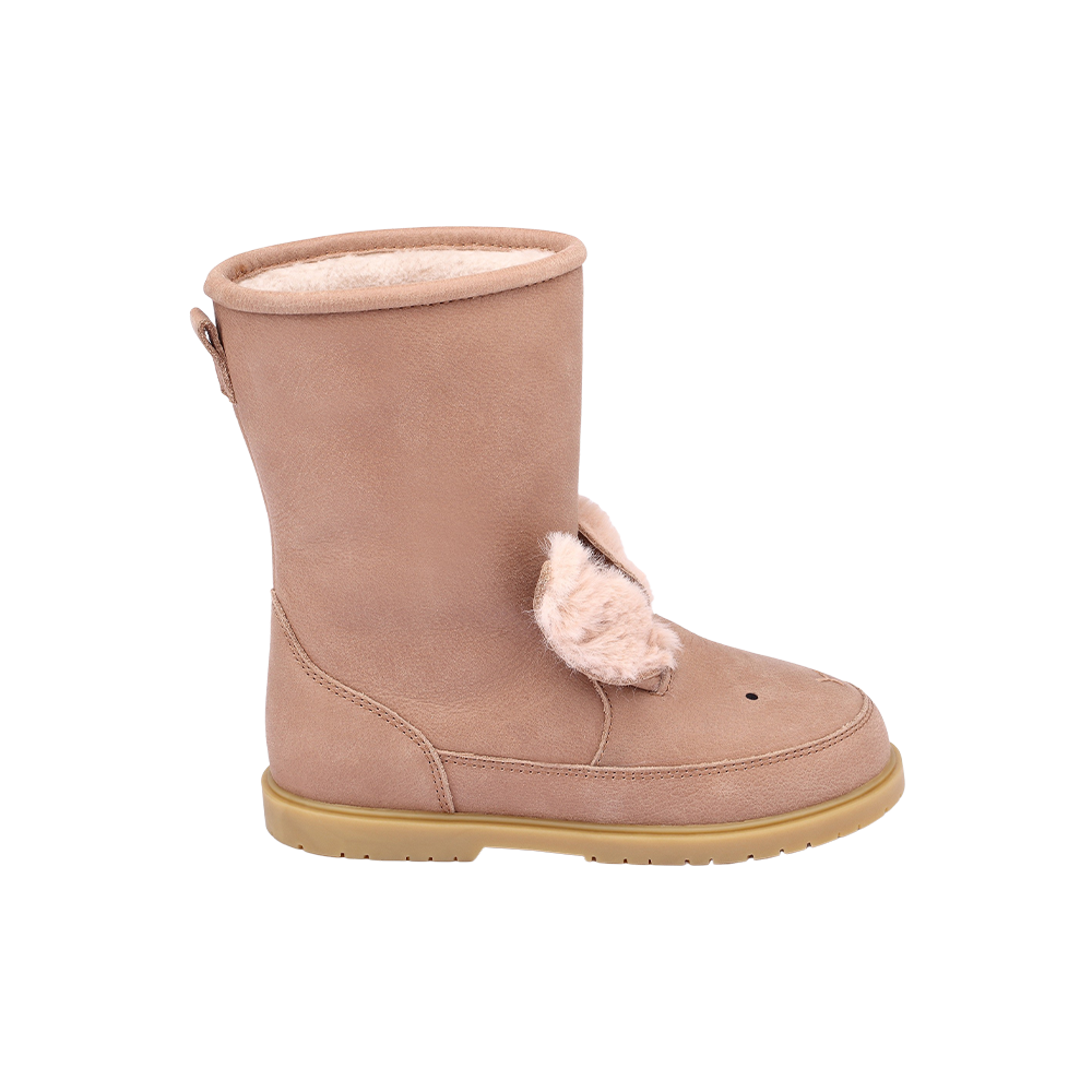 Donsje - Stiefel "Wadudu Exclusive Boots Fluffy  Bunny" | hazelnut leather