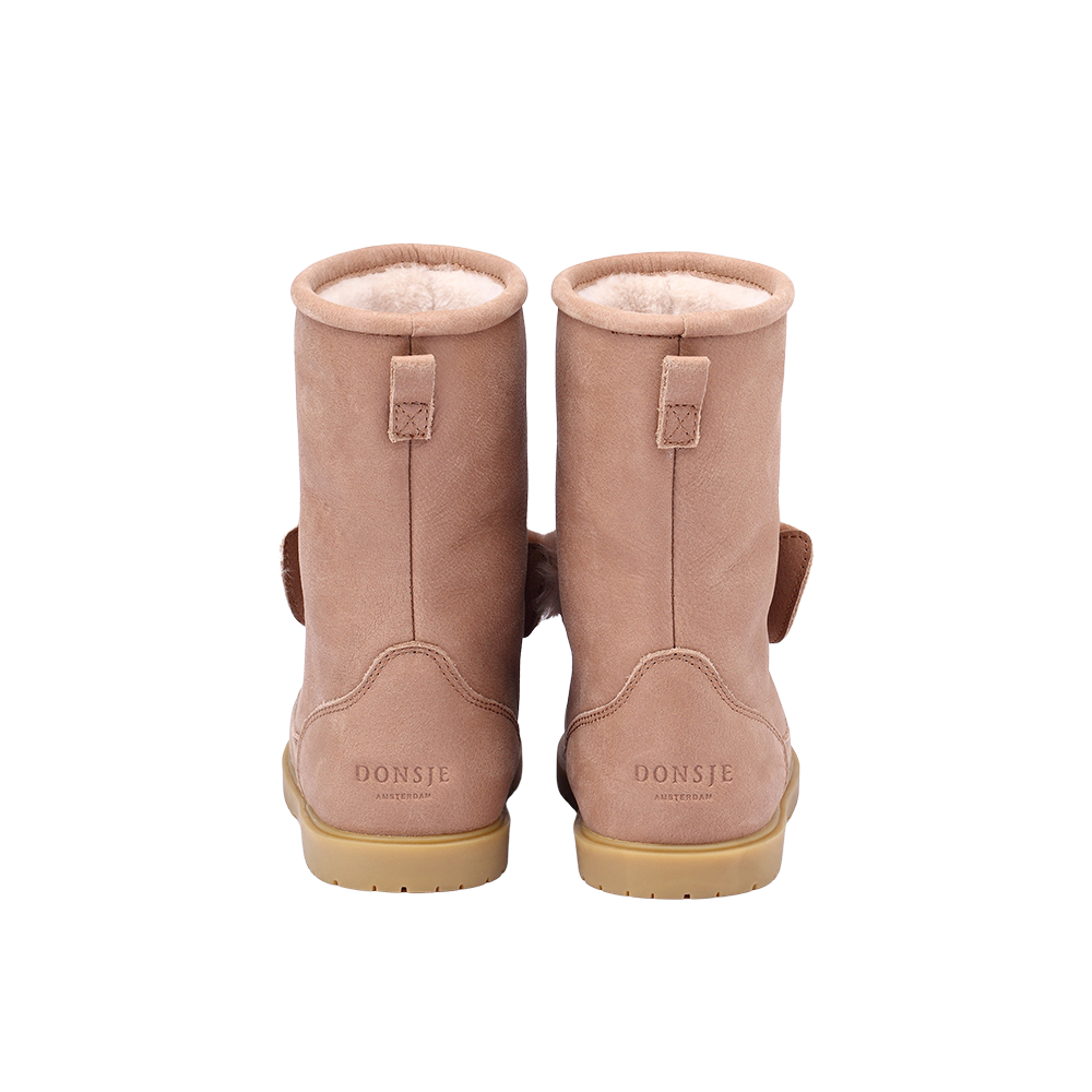 Donsje - Stiefel "Wadudu Exclusive Boots Fluffy  Bunny" | hazelnut leather