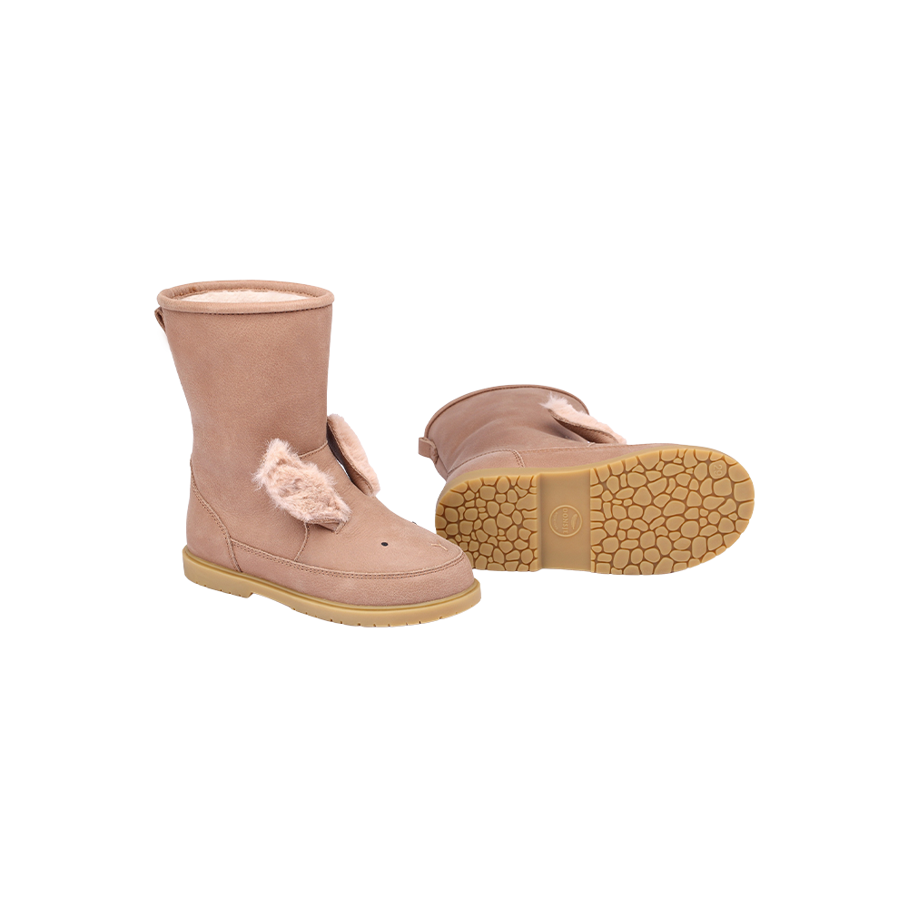Donsje - Stiefel "Wadudu Exclusive Boots Fluffy  Bunny" | hazelnut leather