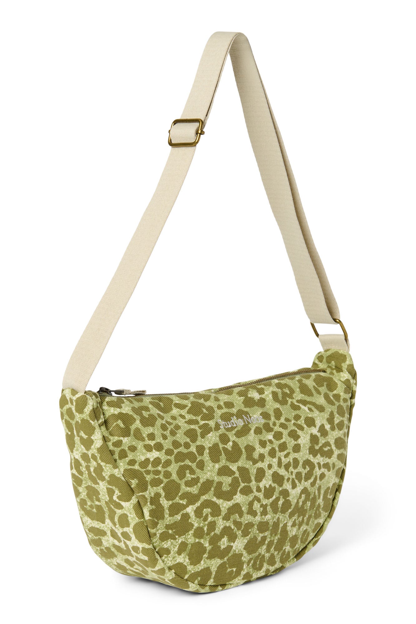 Studio Noos - Bauchtasche "Cotton Twill  Adult Fanny Pack" | green leopard