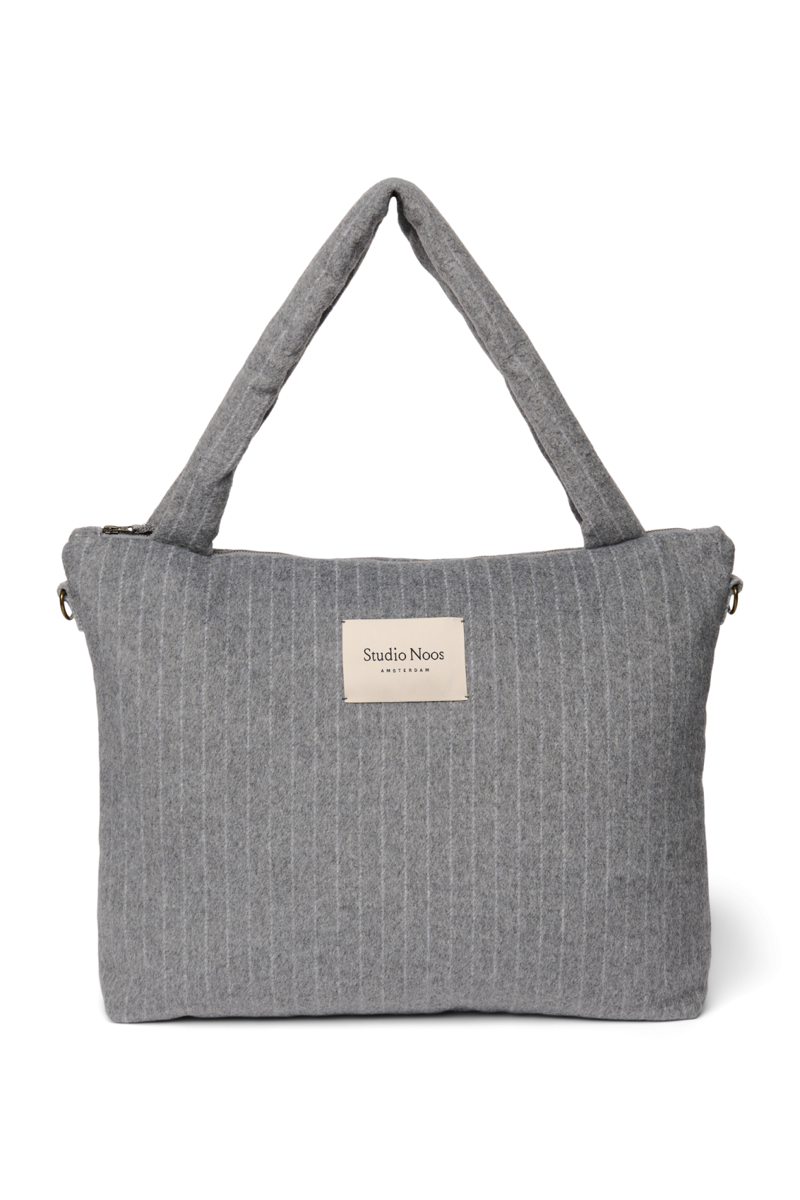 Studio Noos - Wickeltasche "Flannel Chalkstripe Diaper Bag" | Light Grey