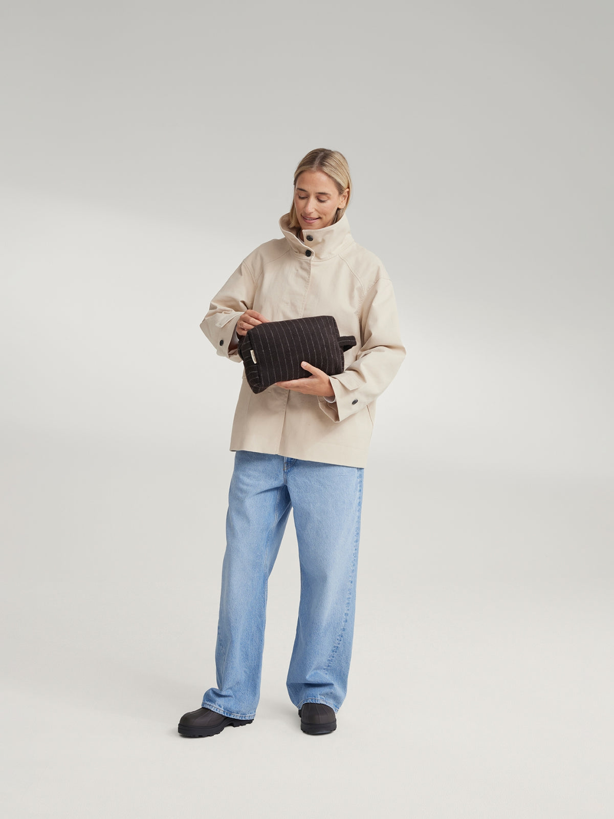 Studio Noos - Kosmetiktasche "Flannel Chalkstripe Toiletry Bag" | verschiedene Farben