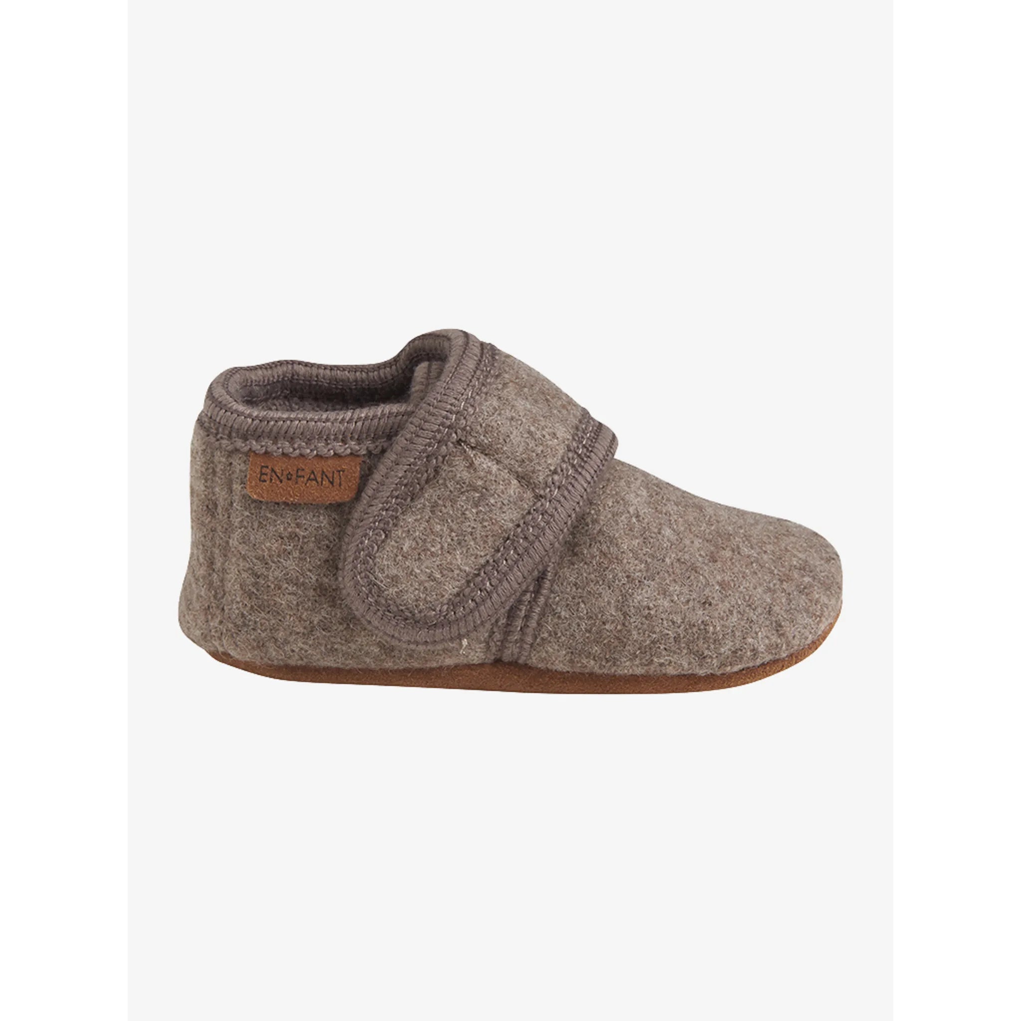 ENFANT - Baby Hausschuhe "Baby Wool slippers" | walnut