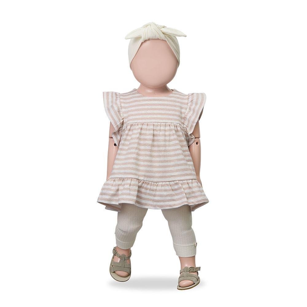 1 + in the Family - Kleid "CANADELL Striped Linen Jersey" | rose