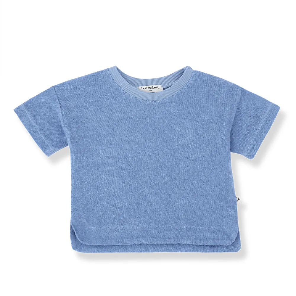 1 + in the Family - Kurzarm-T-Shirt "MANACOR Plain Terry Jersey" | ultramarine