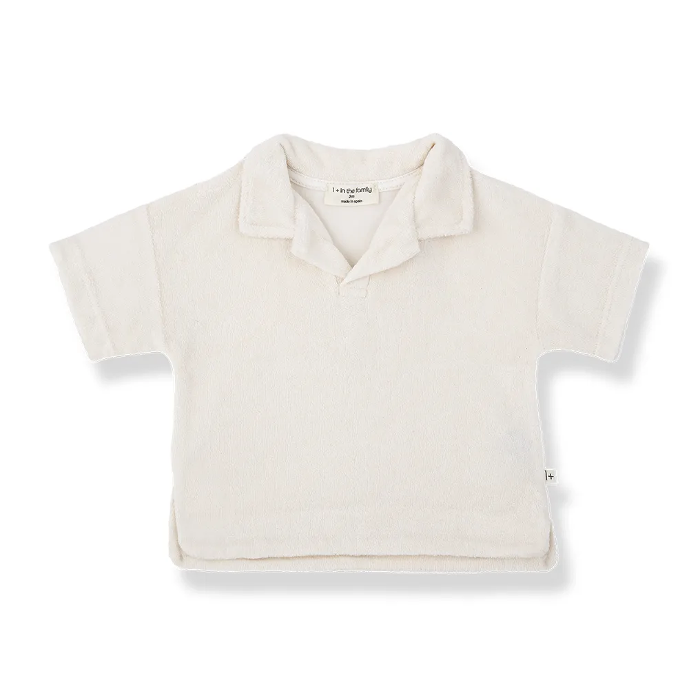 1 + in the Family - Polohemd "SOLLER Plain Terry Jersey" | off-white