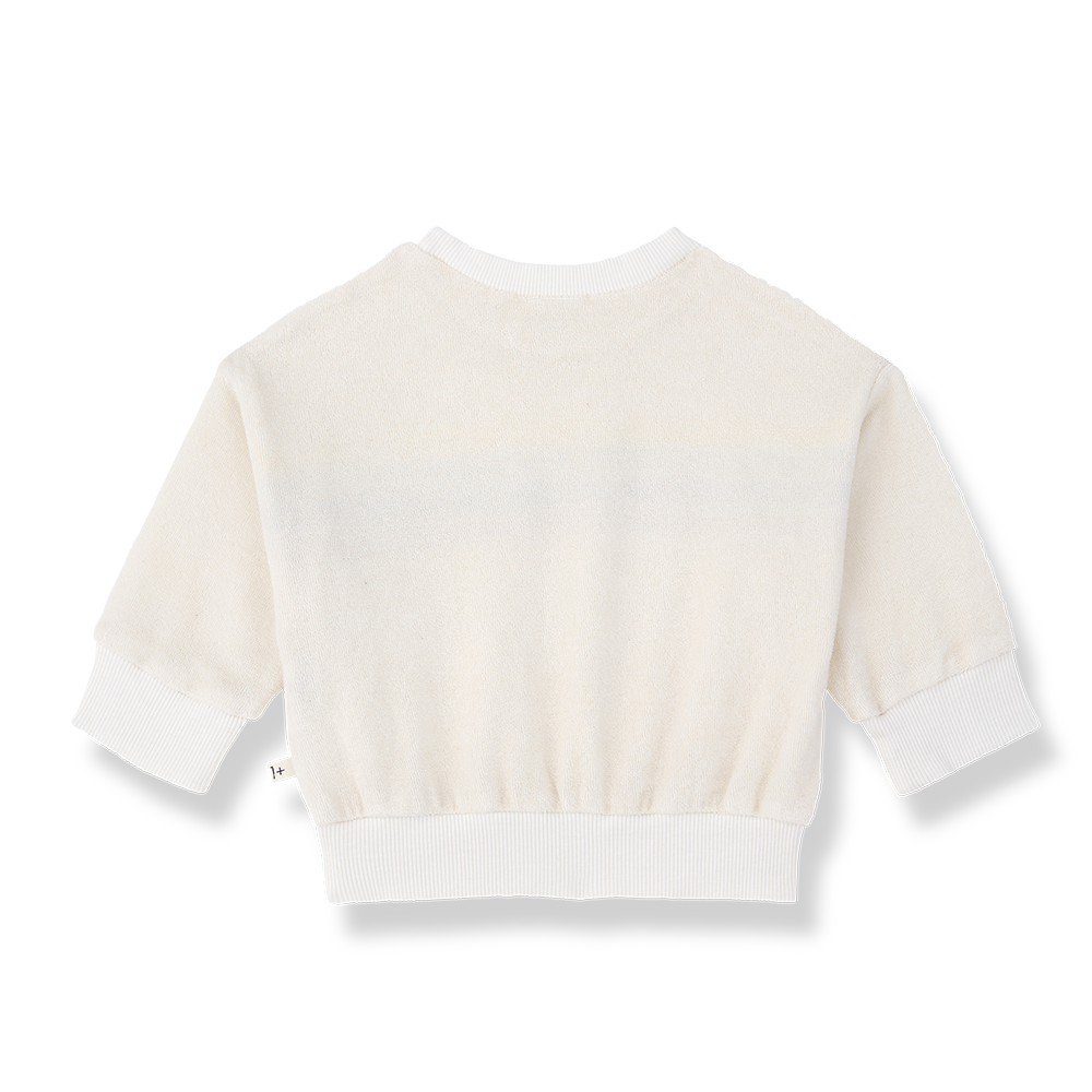 1 + in the Family - Pullover "SANTANYI  Plain Terry Jersey" | off-white