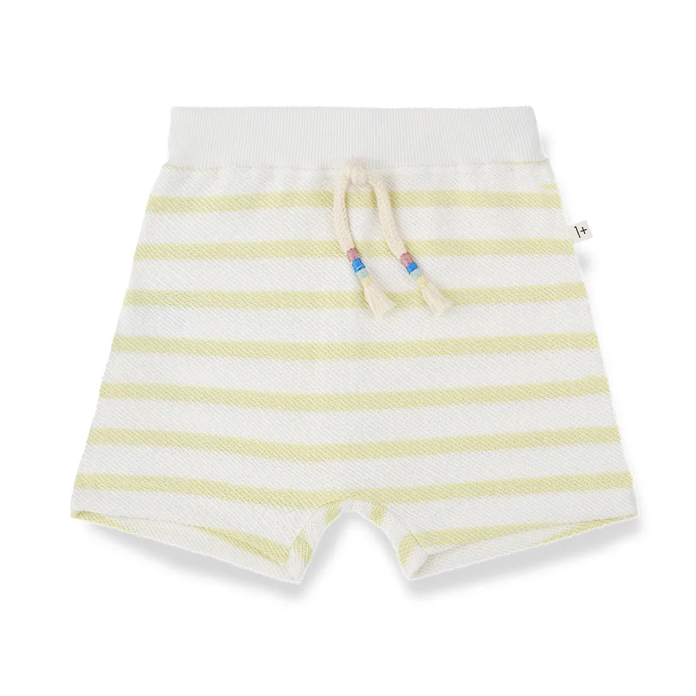 1 + in the Family - Bermuda "Striped French Fleece" | lemon