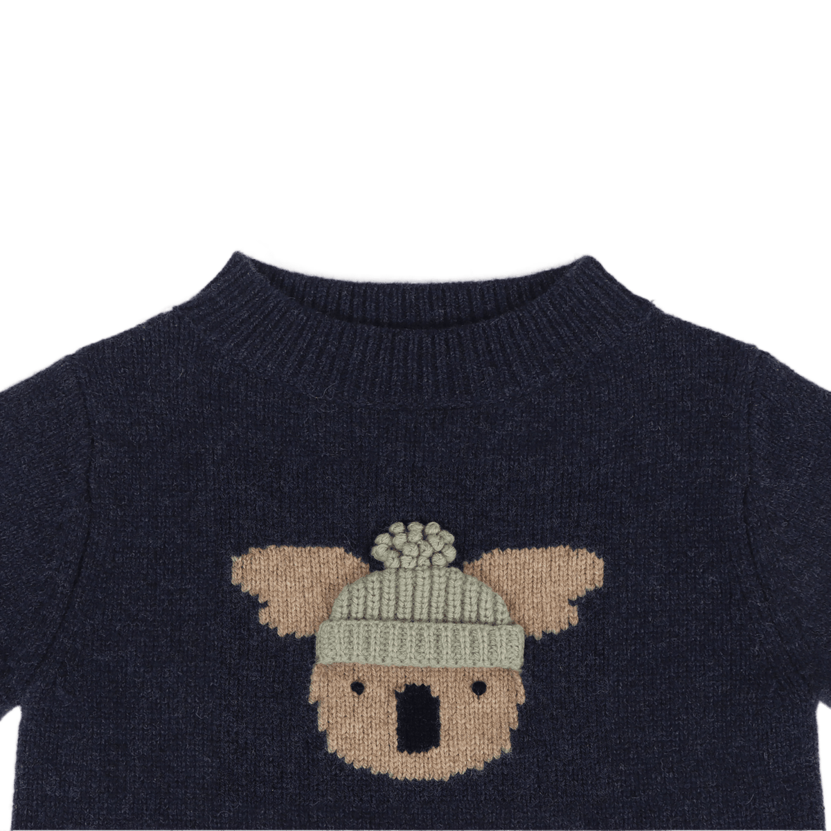 Donsje -  "Denn Merino Wool Sweater  Koala" | Blue Marine Melange