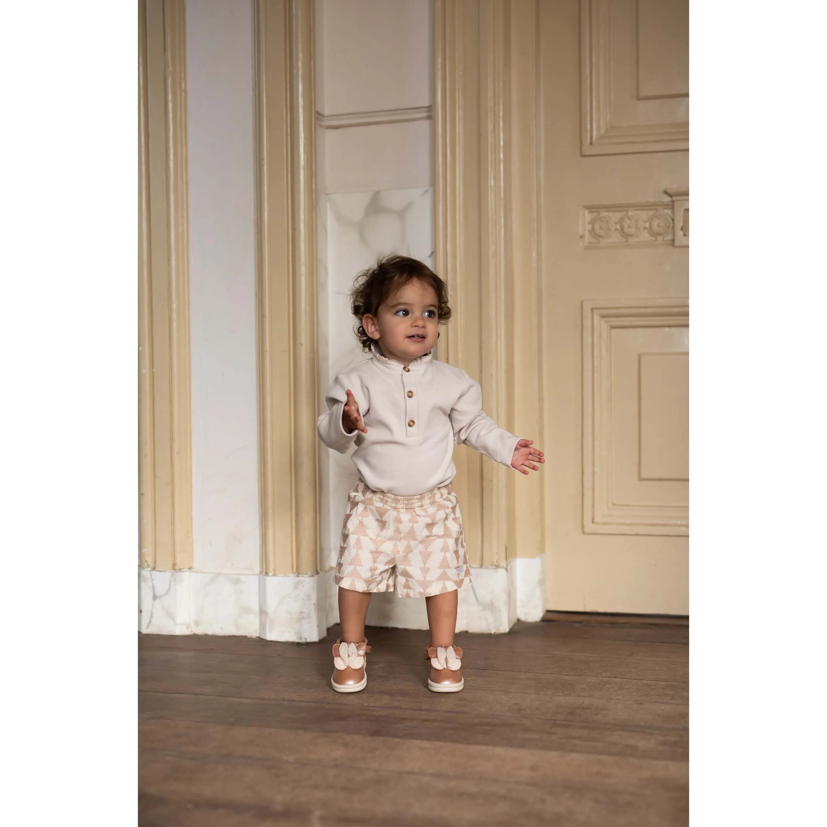 Donsje - Shorts "Joysa Shorts" | soft sand - rose triangular