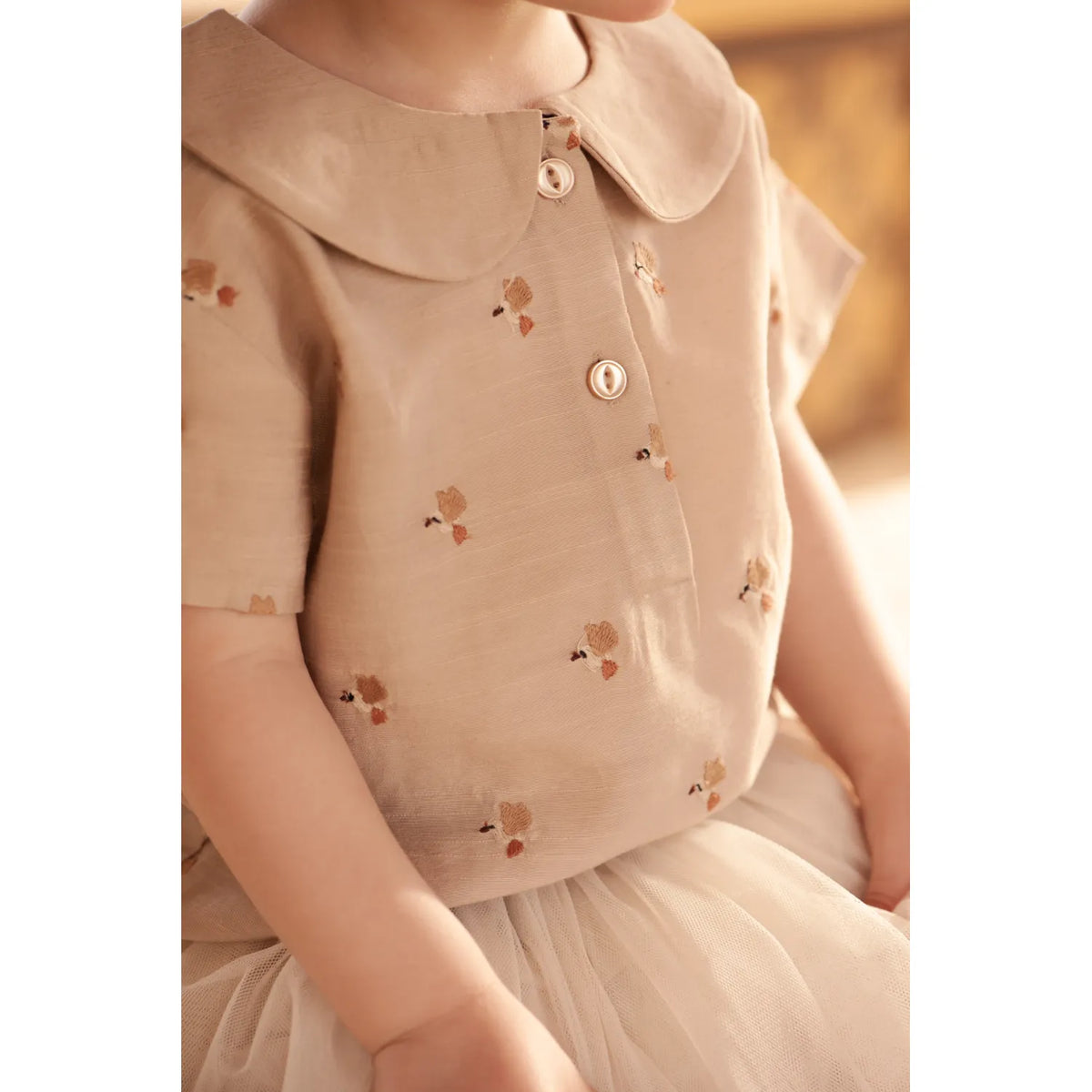 Donsje - Bluse "Nesa Blouse  Hummingbirds" | soft taupe