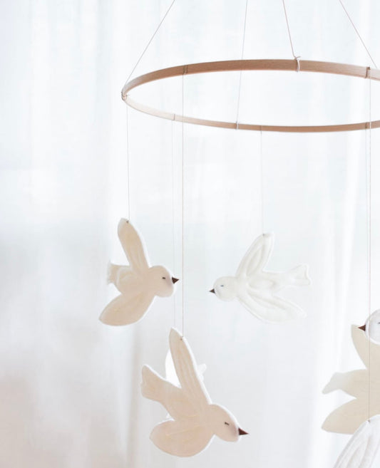 Nanami - Vogel Mobilé "Bird" | off-white - Leja Concept Store
