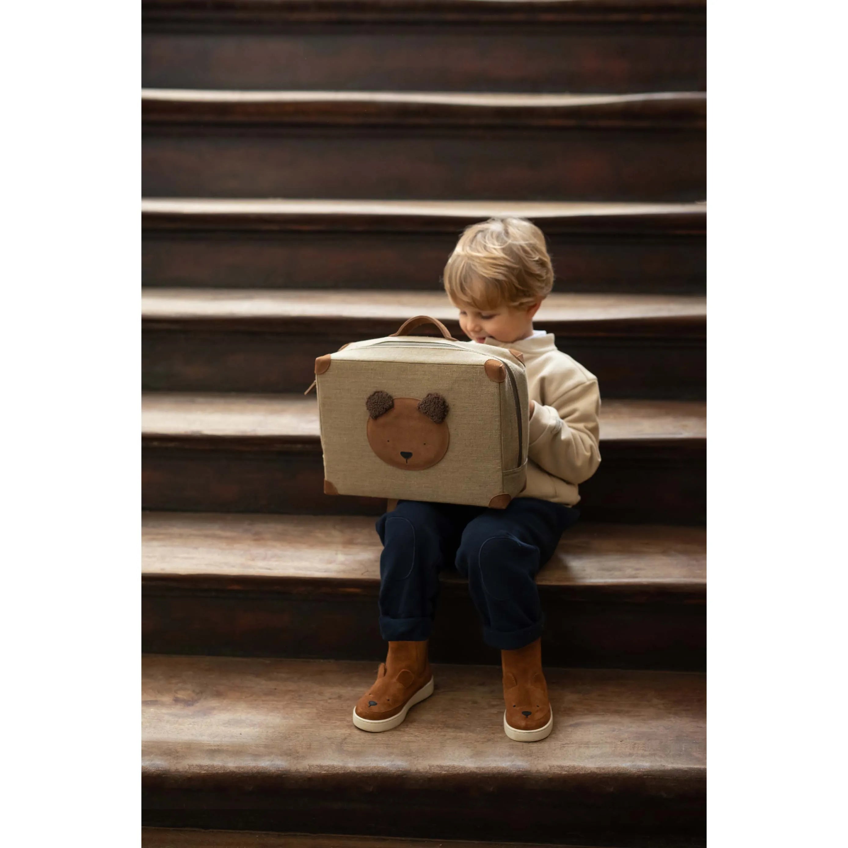 Donsje - Rucksack "Paaki Backpack  Fluffy Bear" | teddy brown suede