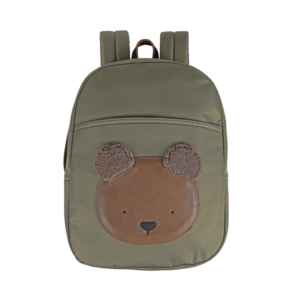Donsje - Rucksack "Pibbe Schoolbag Bear" | moss green