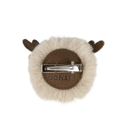 Donsje - Clip "Ploto Hairclip  Reindeer" | light beige soft faux fur