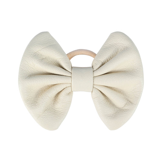 Donsje - Krawatte "Floor Hair Tie" | cream sheep leather