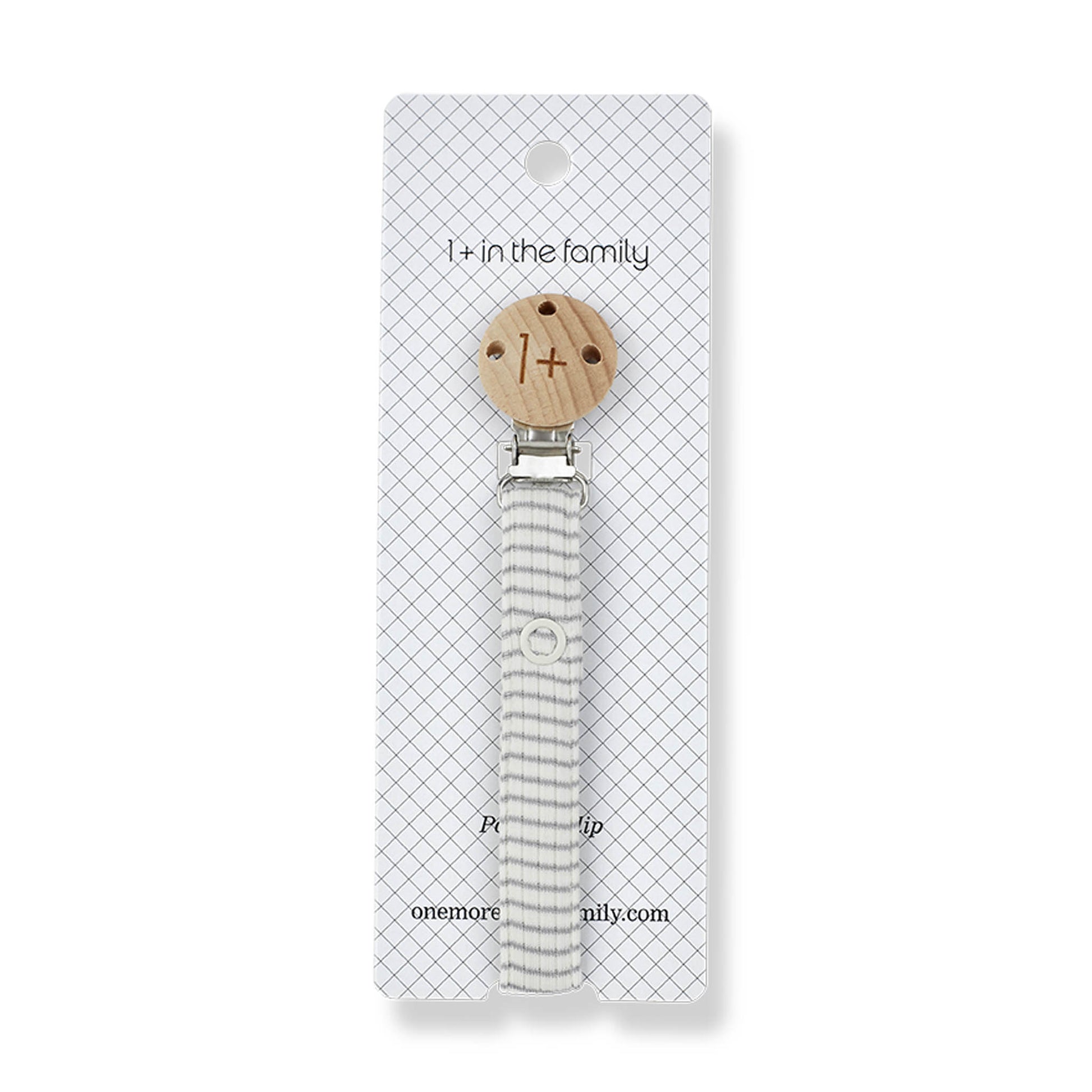 1 + in the Family - Pacifier Clip "Aina" | smoky-ivory - Leja Concept Store